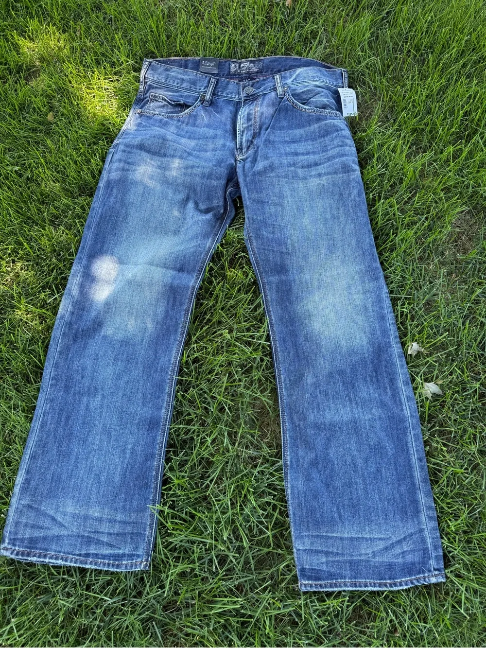 Silver Jeans Co Zac Relaxed Fit Denim Blue Jeans Size 38 x 32 Men Man Designer